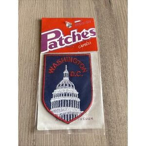 New On Card Vintage Voyager Washington DC Patch Embroidered Sew Iron Travel